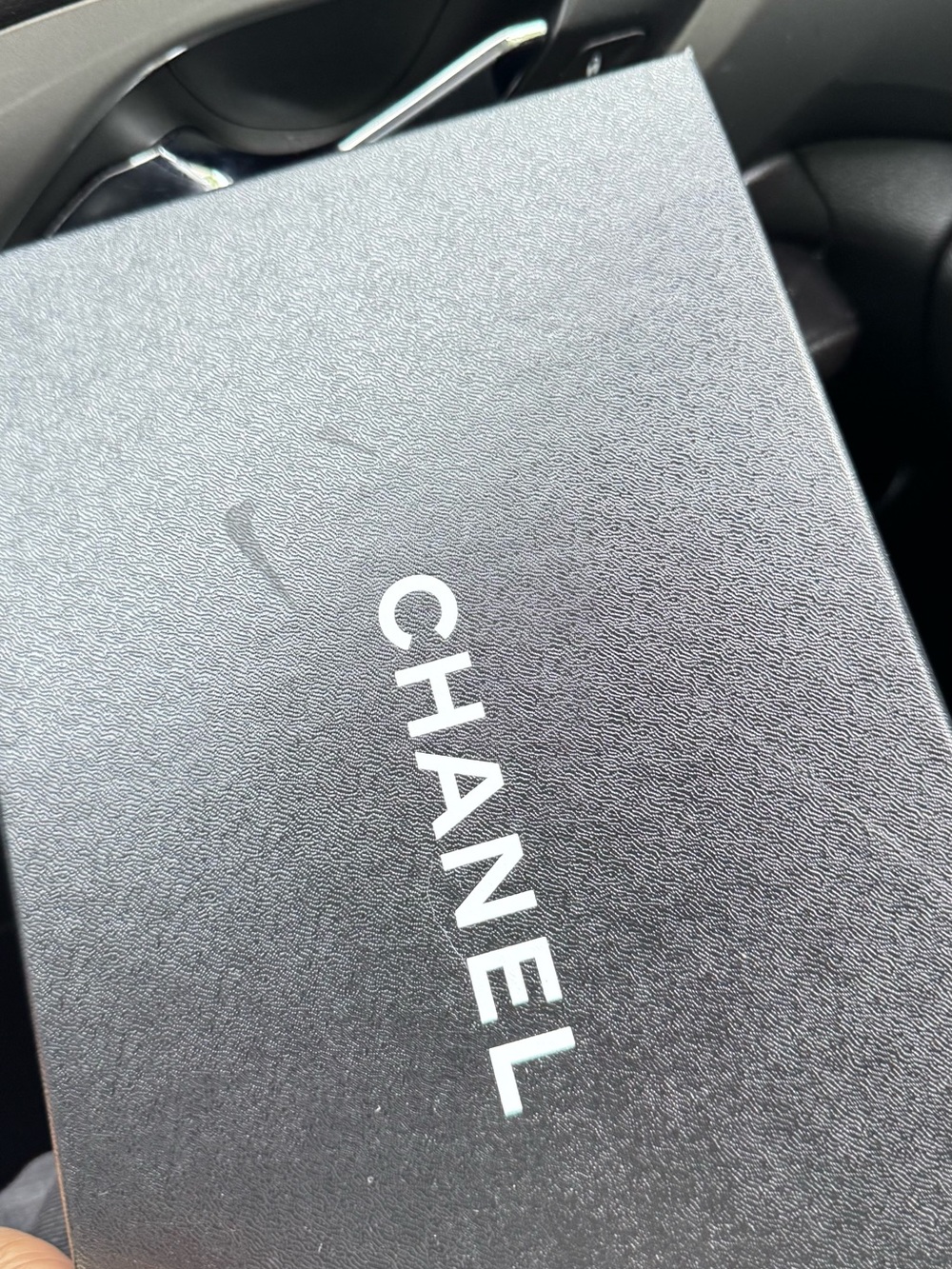 CHANEL Black Box with White Logo